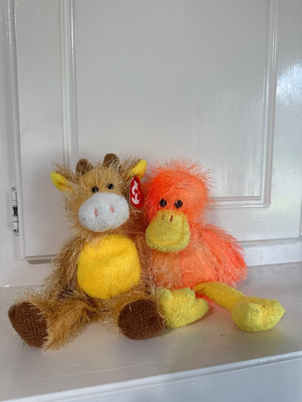 Vintage Ty Punkies Plush Lot T-Bone Cow Flip-Flop Platypus Y2K Aesthetic 2002